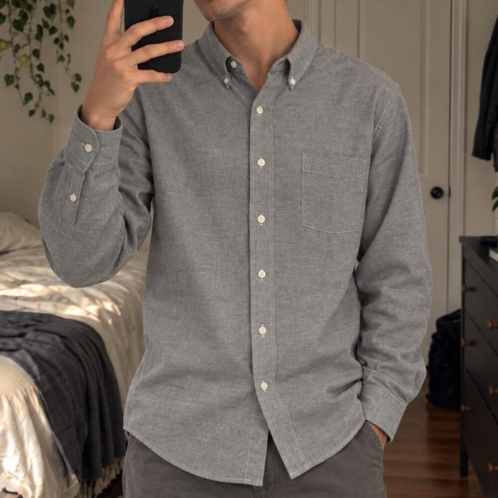 Claybrooke Men's Grey and Brown Shirt